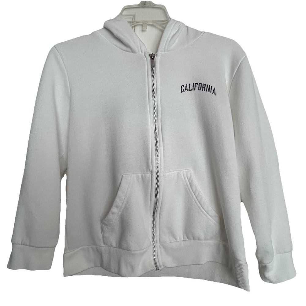 Full Tilt Kids California Skeleton Skateboard Zip Up Hoodie White Size XL